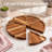 Wood Serving Tray With Handles Round Charcuterie Set With 6 Detachable Pizza Trays