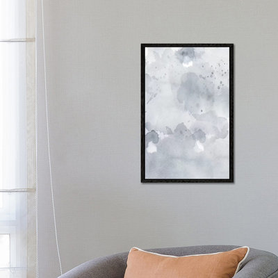 Grey Blue Abstract by Leah Straatsma - Painting on Canvas