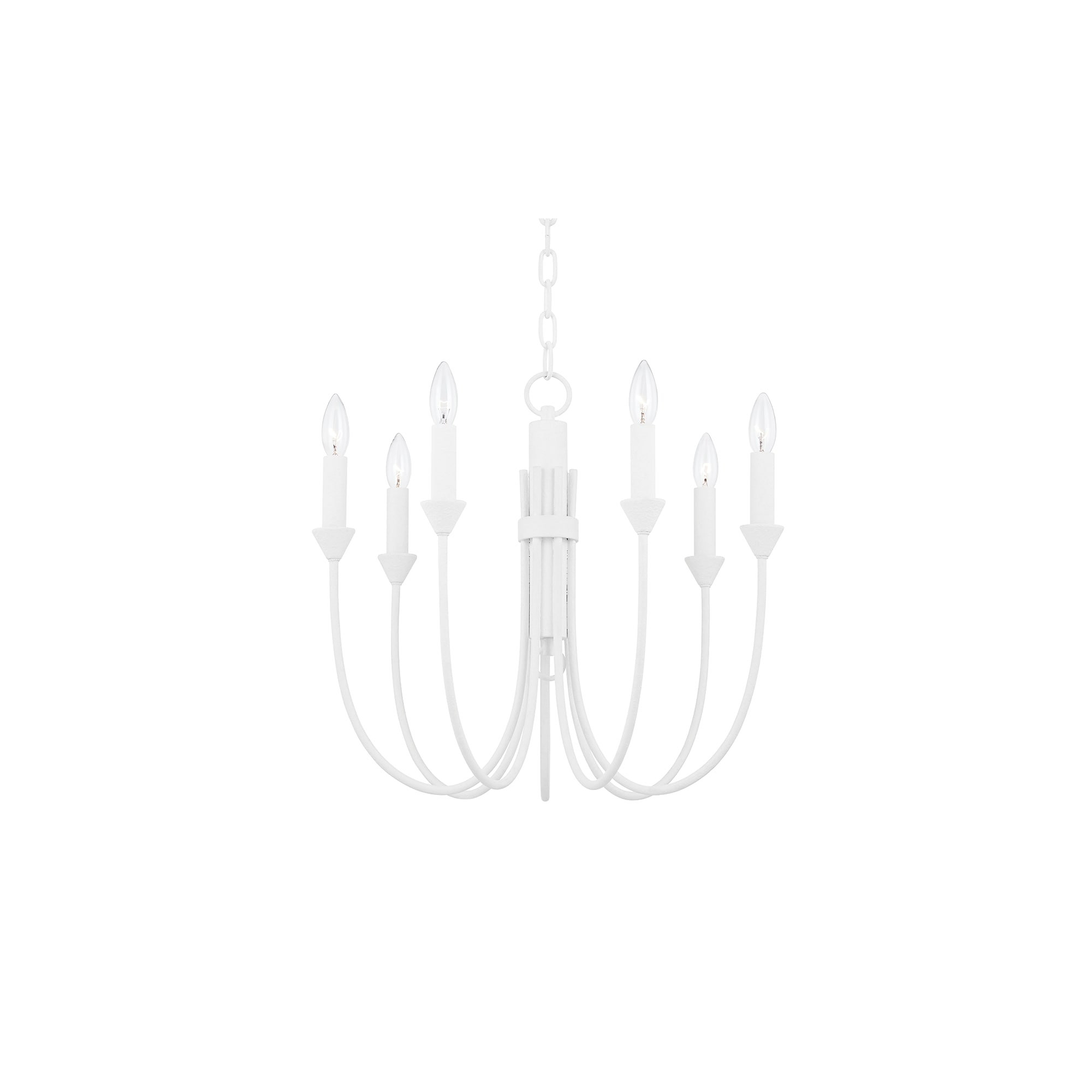 Alexandria 7 - Light Dimmable Chandelier, Gesso White