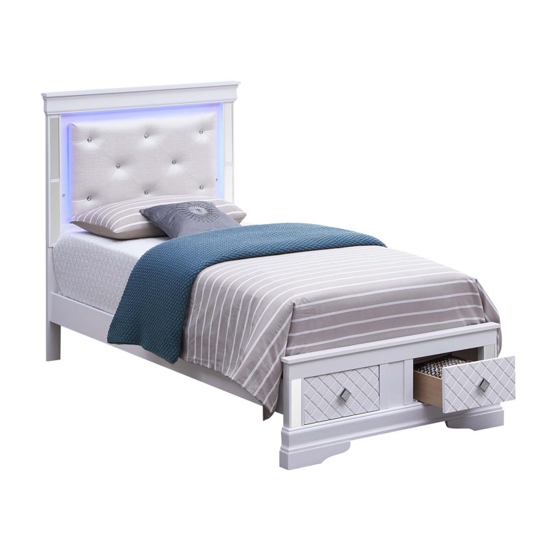 Verona Bed, Champagne, Twin