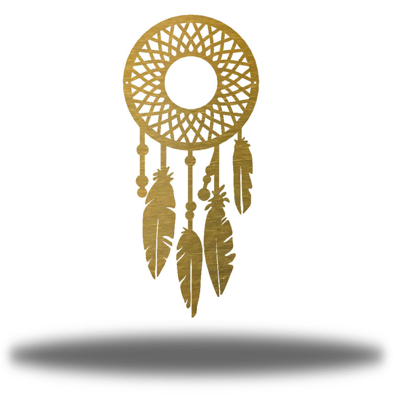 Boho Plants & Flowers Wall Decor on Metal, 24" H x 12.5" W x 0.06" D, Gold
