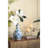 Set of 2 Gold Rabbit Pillar Candle Holder with Clear Glass Hurricane Shade, S:7x4x7.5" L:7.9x4x11"