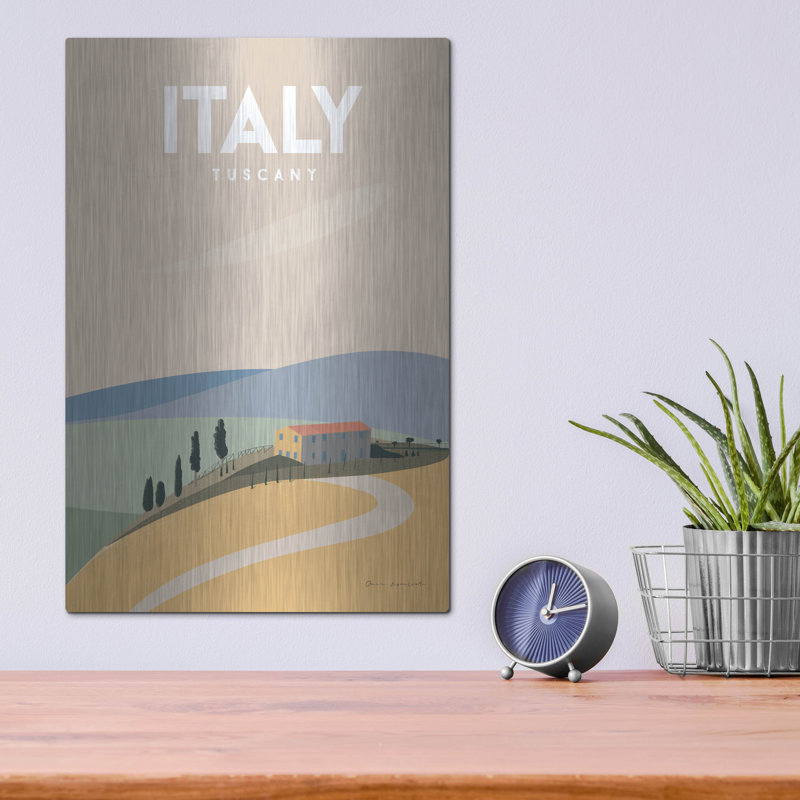 Art mural en métal Winston Porter «Italy» par Omar Escalante, H 16 po x l 12 po