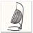 Single Person Folding Egg Chair with Stand - HDPE Wicker, Adjustable Feet & Removable Headrest-829147741-829147742