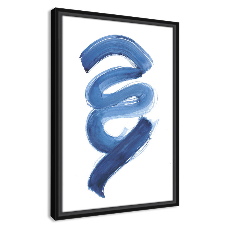 «Coppola Slinky Indigo I» par Filippo Ioco - reproduction d'art, H 19,5 po x l 13,5 po x P 2 po, Toile noire