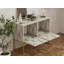 Console Elegant, marbre Freesia, 35,4 x 27,6 x 13,4 pouces | 100% panneau de particules enduit de mélamine, épaisseur: 0,7 pouce | Élégant et fonctionnel pour le salon ou le couloir, design durable et moderne-616949366