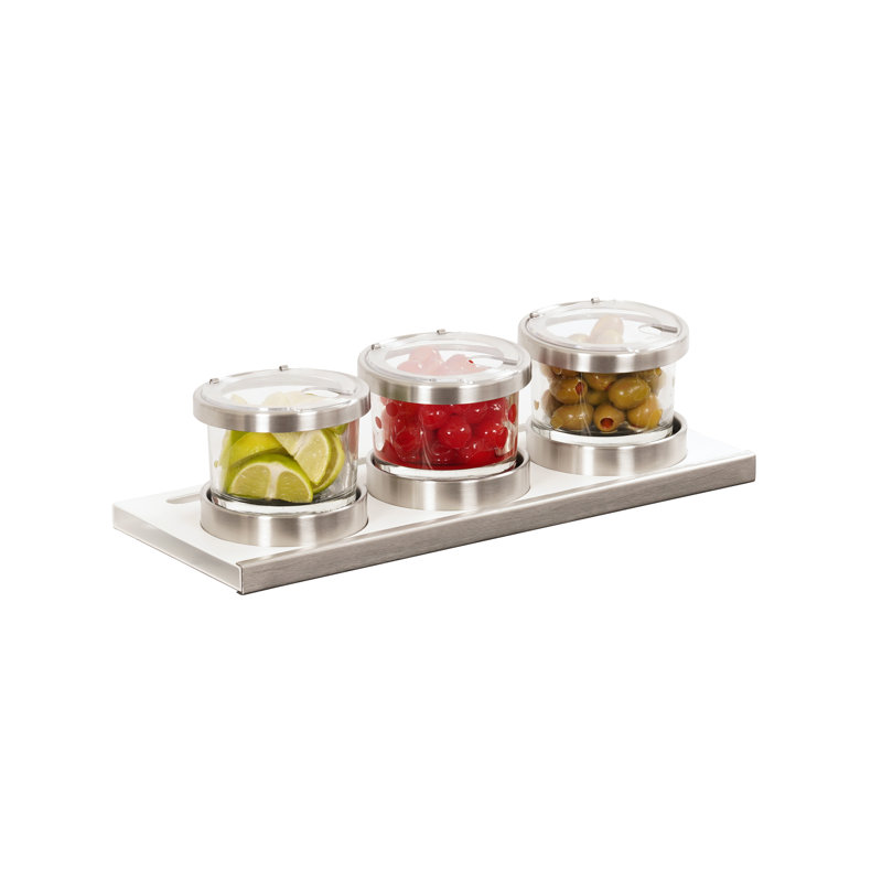 Organisateur de mixologie refroidi en métal Luxe - pot 16 oz avec couvercle entaillé