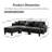 Urban Ins 109.4" W x 67.3" D x 35" H Dark Gray Boucle Convertible 3-Seater Sectional Sofa with Ottoman-1174135217-1174135230-1174135216