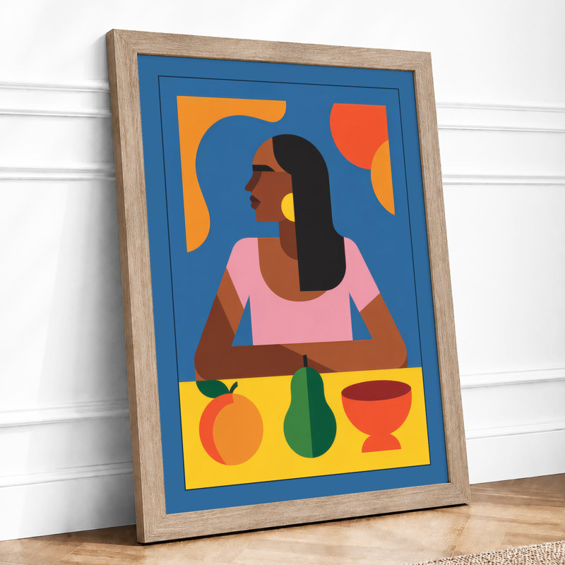 Split-Tone Portrait Modern - Framed Print, A3 - 42.0 x 29.7 cm, Oak