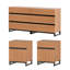 Ensemble de commode et table de chevet 3 pièces, commode de 63 pouces avec 6 tiroirs, table de chevet avec tiroir et armoire pour chambre à coucher, ensemble de mobilier de chambre à coucher-1016372182