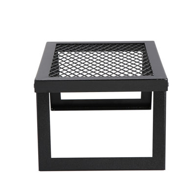 Grille de camping pliante robuste de 45 cm (18 po) avec grille en acier, pieds et sac de transport inclus. Idéal pour la cuisson au feu de bois à l’extérieur.