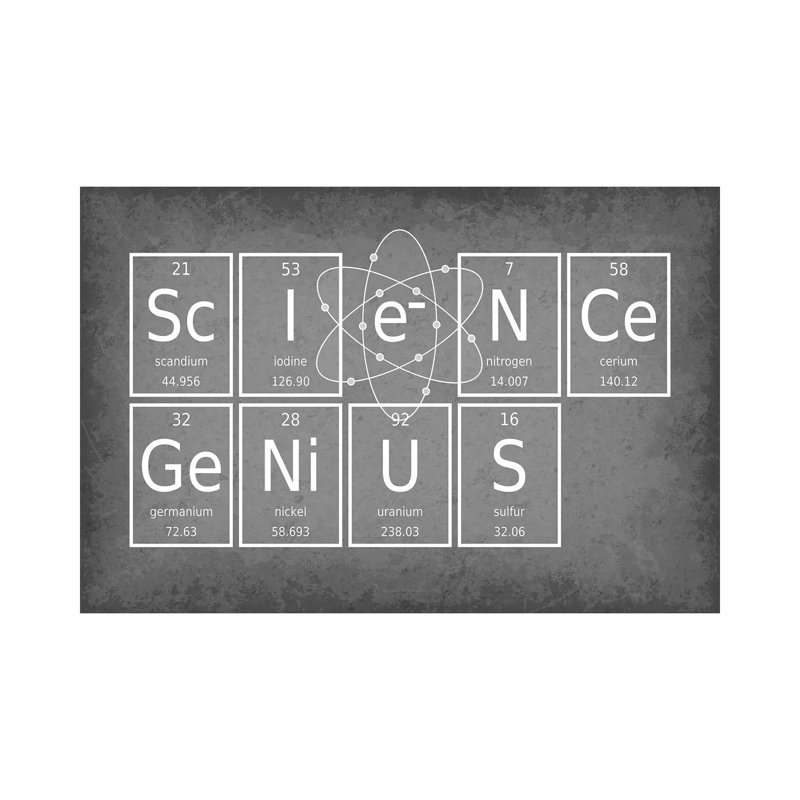 Science Genius by GetYourNerdOn - Wrapped Canvas Print, 20.32 cm H x 30.48 cm W