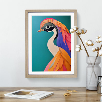 Bold Peacock No.6 - Single Picture Frame Print