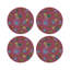 Succulents Floating Vegan Leather Round Pebble Placemat-815651044