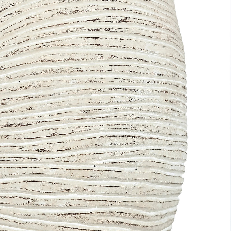 Boîte à fleurs texturée beige 8,5 po x 5,5 po x 6,3 po avec coquille de sable et de ciment, idéale pour planter une jardinière avec look