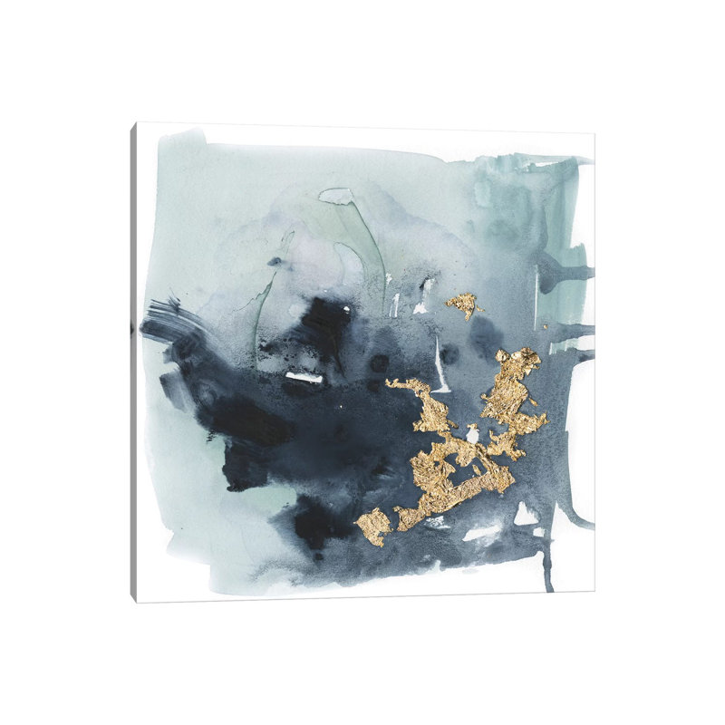 Cerulean & Gold I - reproduction d'art murale - toile tendue, Toile tendue, Ne s’applique pas, H 12 po x l 12 po