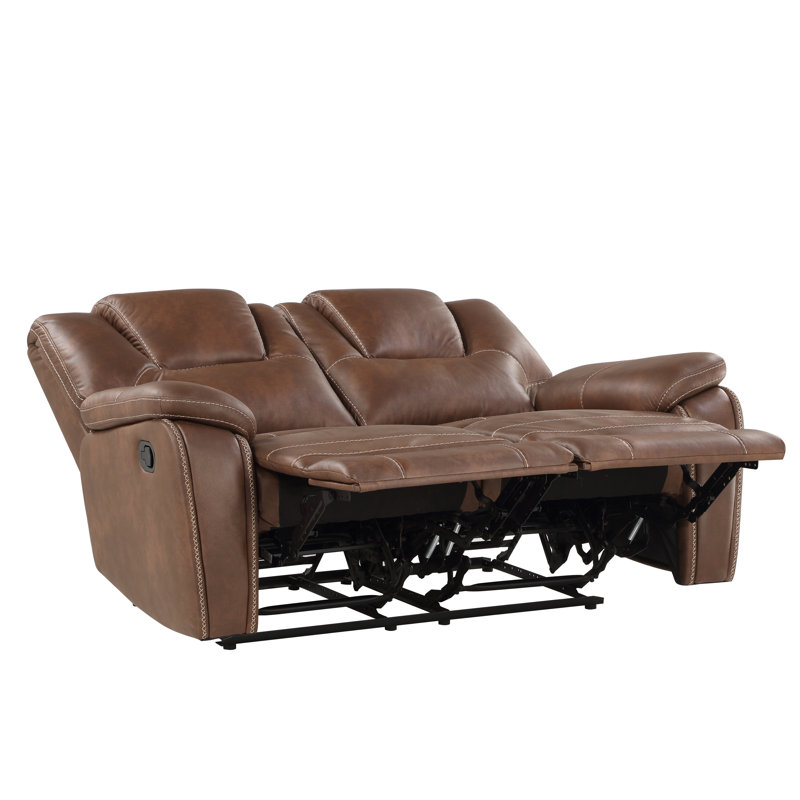 Amyjo 62" Pillow Top Arm Reclining Loveseat, Brown