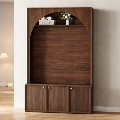 Portemanteau tout-en-un en MDF de ton naturel