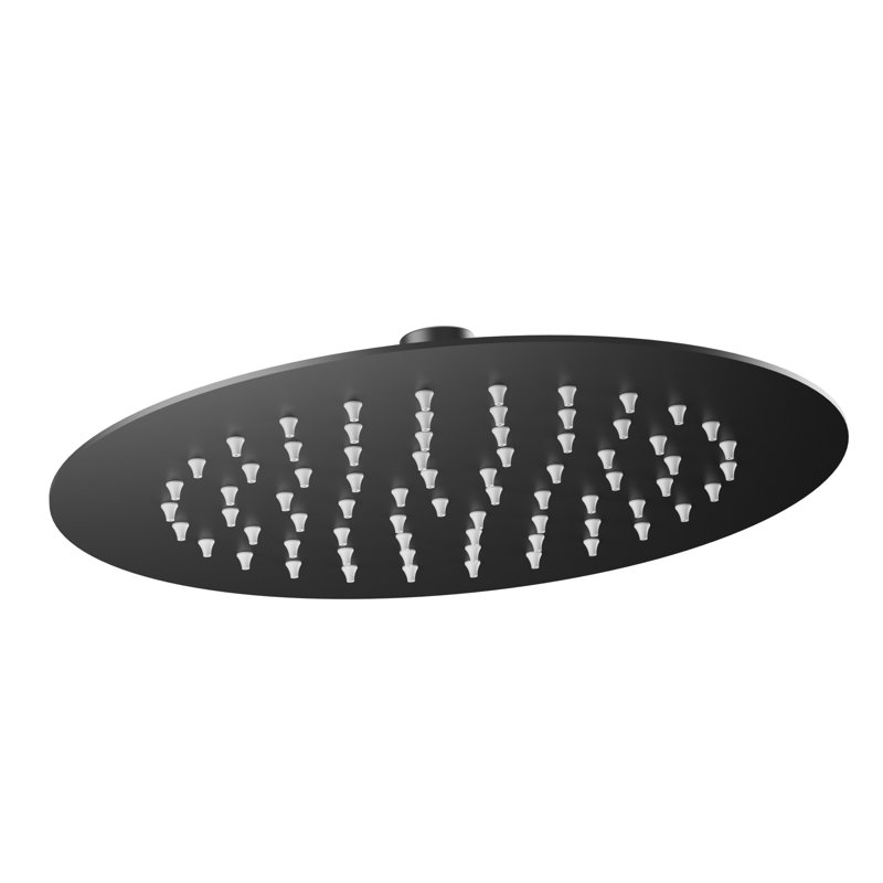 10-inch Single-Spray Round Rain Shower Head, Matte Black