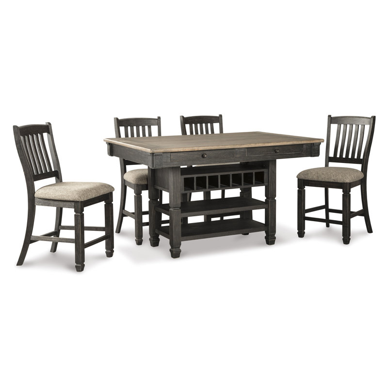 Tyler Creek Counter Height Dining Table, Black, Gray