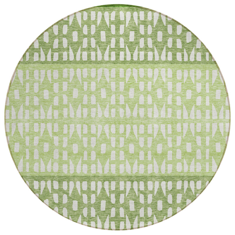  Chayden Area Rug with Non-Slip Backing, Round 8'