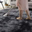 Tapis à poils longs rayé gris foncé-2131190324