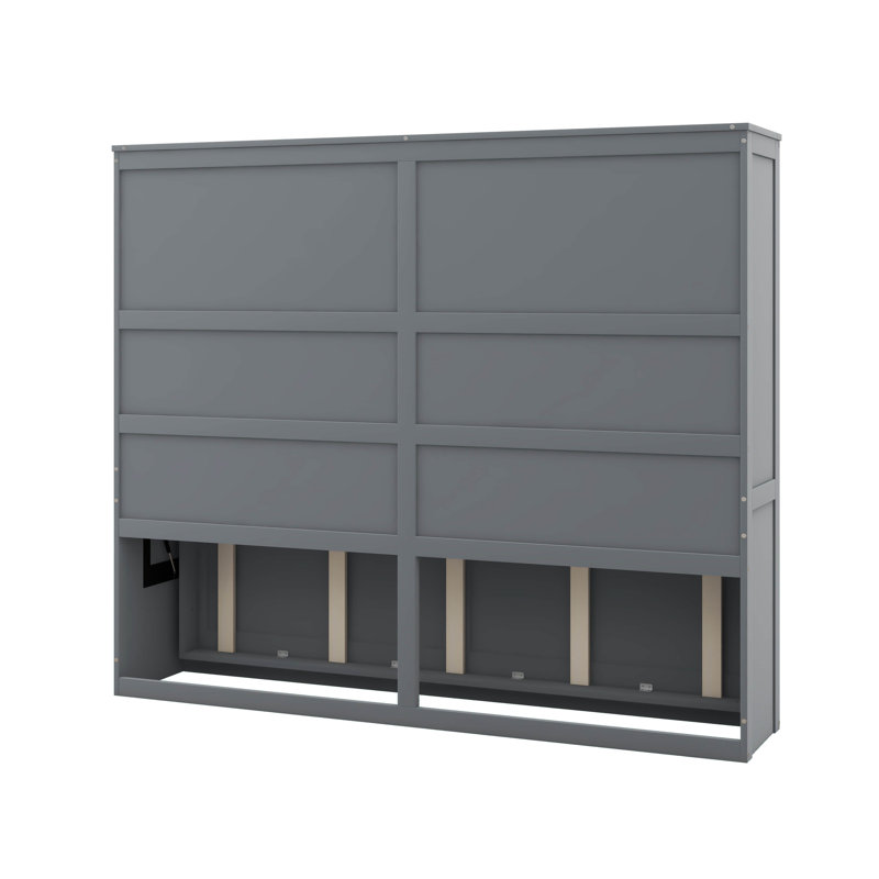 Garlef Murphy Bed Wall Bed, Queen, Grey