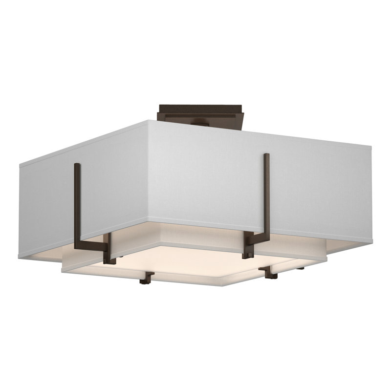 Exos 2 - Light Semi Flush Mount, Flax, Bronze