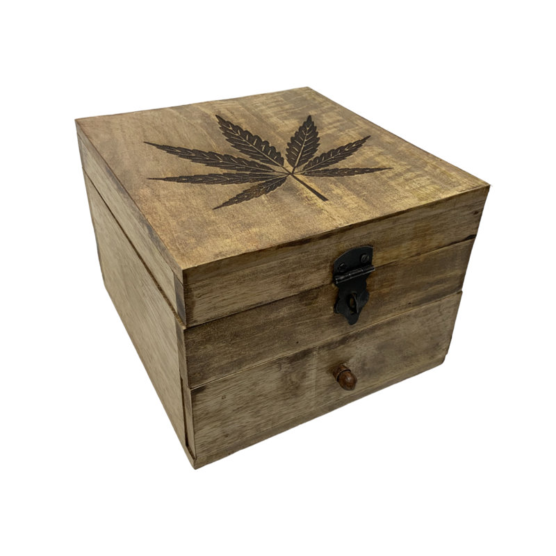 Cannabis Box with Drawer - Natural