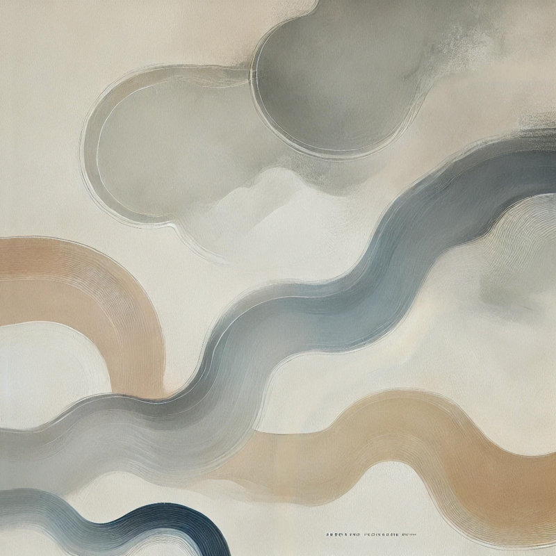 «Serene C Courants: Abstrait, vagues fluides», reproduction sur toile, H 30 po x l 30 po x P 1,5 po