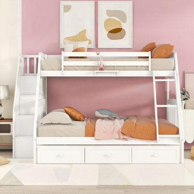 Twin-Over-Full Bunk Bed with Drawers, Maximize Space & Store Toys!
