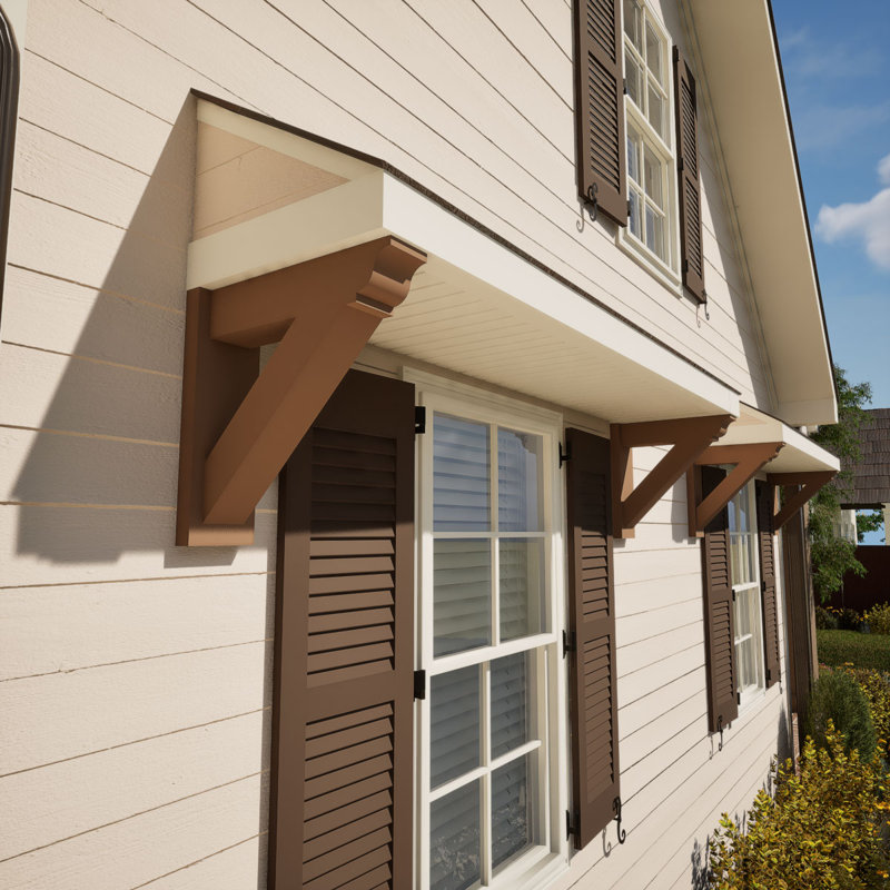 Persienne traditionnelle en bois rustique, Sapin Douglas de 5 1/2 po (lisse), P 30 po x H 34 po