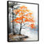 Orange et gris, forêt, automne, élégance I - art mural forêt-1762627645-1762627636