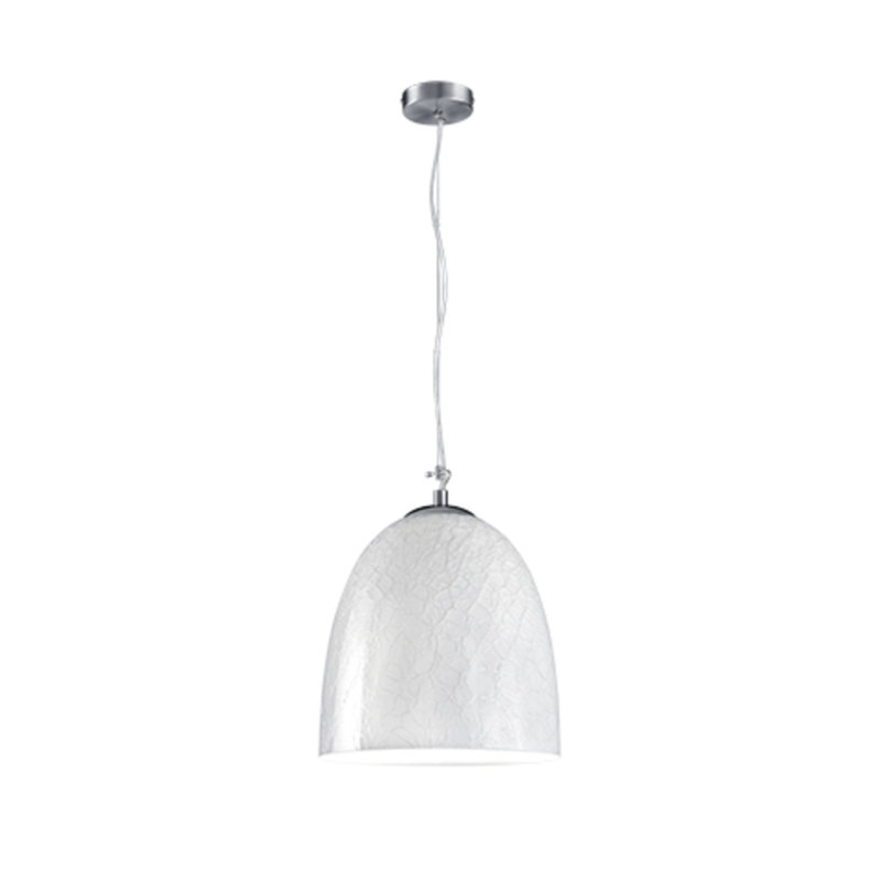 Luminaire suspendu pour dôme simple 1 lumières Fann, Blanc, H 12,9 po x l 12,9 po x P 12,9 po