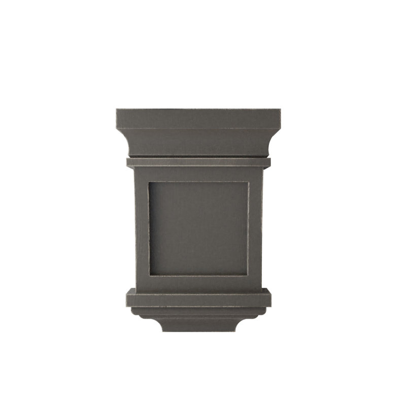 Corbel décoration rétro 7 po x 5 po x 3 po Santa Fe, Gris patiné