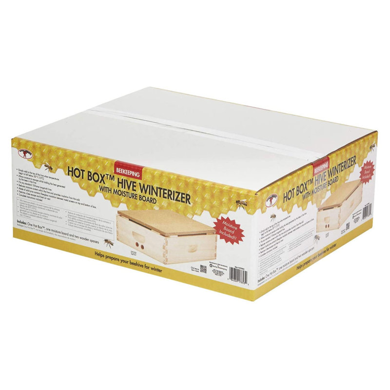 Solid Pine Freestanding Weather-Resistant Beehive Winterizer Box