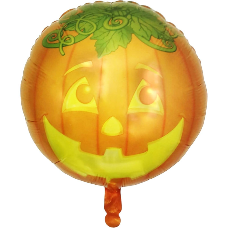 Ballon en mylar de 18 po avec citrouille incandescente PMU Halloween, Ensemble de 5