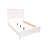 White Panel Bed High Headboard, Transitional Style, And Particle Board For Bedroom Redesign Setup