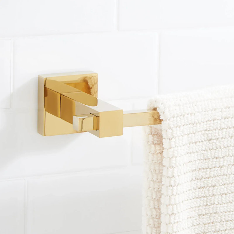 Barre à serviettes murale 24 "Collection Albury, Laiton poli, H 1,75 po x l 25,25 po x P 3 po