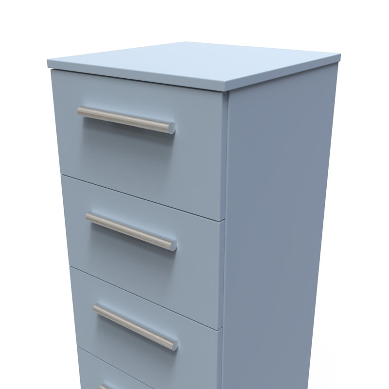Bhaga 37cm W Manufactured Wood Bedside Table, Denim