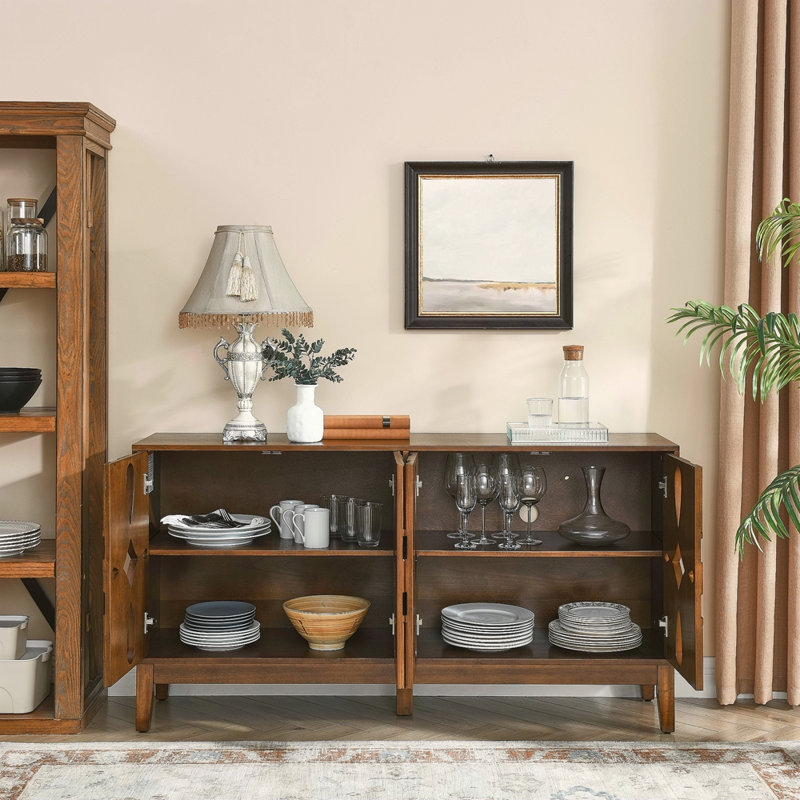 Buffet 60,5 "Mid Century, Noyer