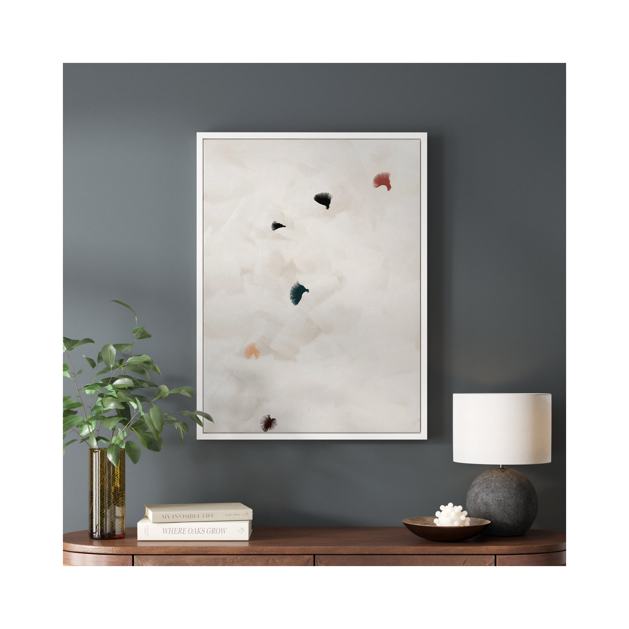 In Flight No 8 by Patricia Vargas, White Maple Framed, 40" H x 30" W