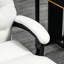 Chaise de bureau avec repose-pieds, double rembourrage, roues pivotantes, blanc crème, fauteuil chauffant et de massage lombaire inclus, fauteuil inclinable chauffant, blanc pour le soutien du cou