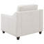 Fauteuil beige rembourré incliné