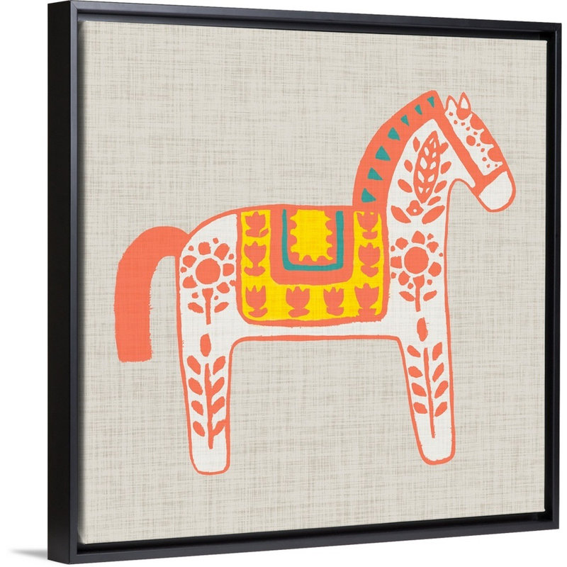 Art sur toile burro i Silberman, Cadre flottant noir, H 12 po x l 12 po x P 1,75 po