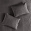 Ensemble de couvre-lit 3 pièces gris foncé très grand - plié en coin plissé, rembourrage 100%, microfibre, literie de chambre à coucher intrigante, luxe doux-120469626-120469629