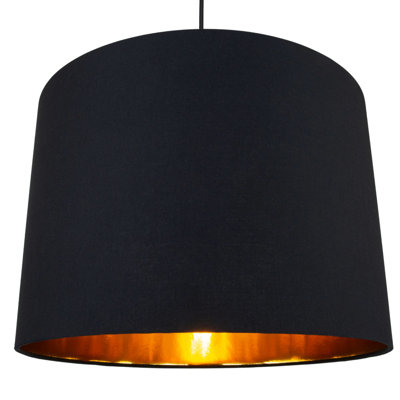 Contemporary Cotton Lamp/Light Shade with Shiny Paper Inner