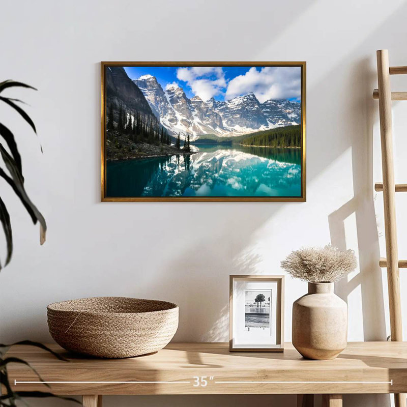 La beauté de Banff, Cadre flottant doré, 19 po x 13 po