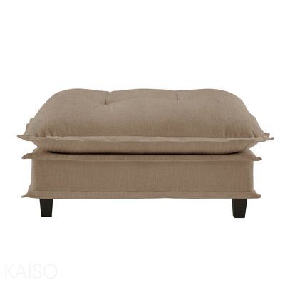 Repose-pieds 73 po en chenille café clair