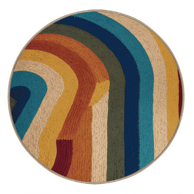 Washable Rainbows Hawaiian Area Rug